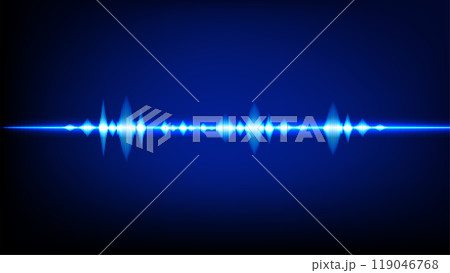 Abstract Sound Wave Blue Digital Frequency wavelength graphic design Vector Illustration 119046768