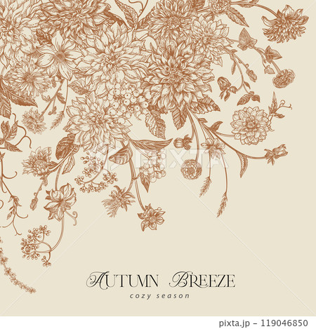 Card with floral background Card with floral background 119046850