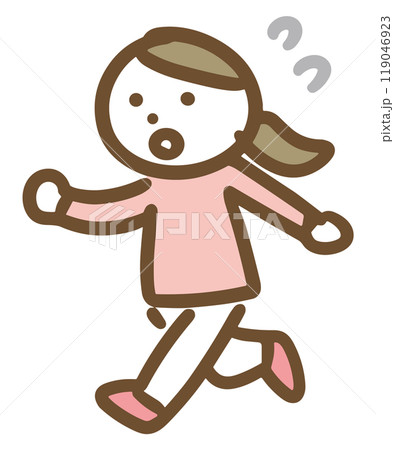 頑張って走る女性 119046923