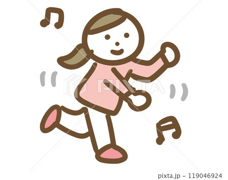 小躍りしている女性 小躍りしている女性 119046924