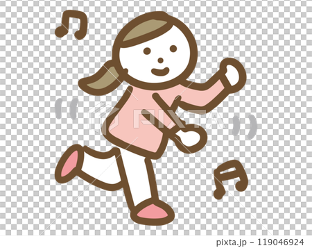 小躍りしている女性 小躍りしている女性 119046924
