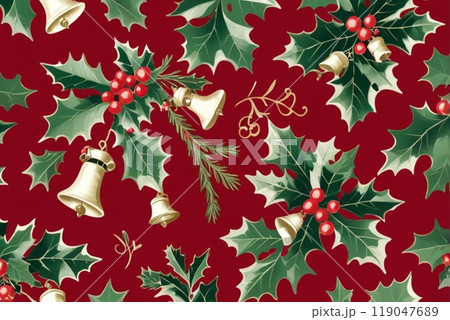 シームレスなクリスマスの壁紙背景 119047689