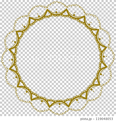 Matte gold cute lace Matte gold cute lace 119048053
