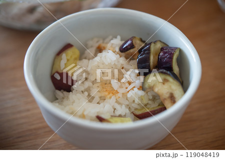 さつまいもごはんと茄子の浅漬け さつまいもごはんと茄子の浅漬け 119048419
