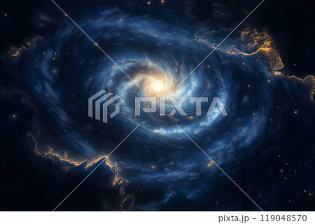 宇宙に広がる壮大な銀河の渦 宇宙に広がる壮大な銀河の渦 119048570