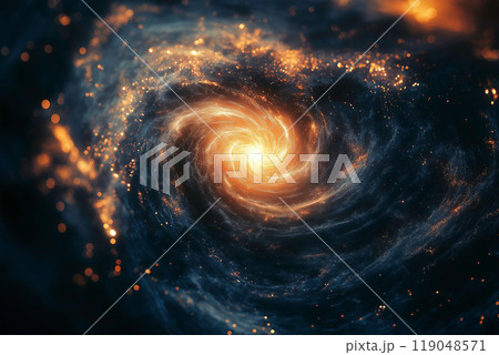 宇宙に広がる壮大な銀河の渦 119048571