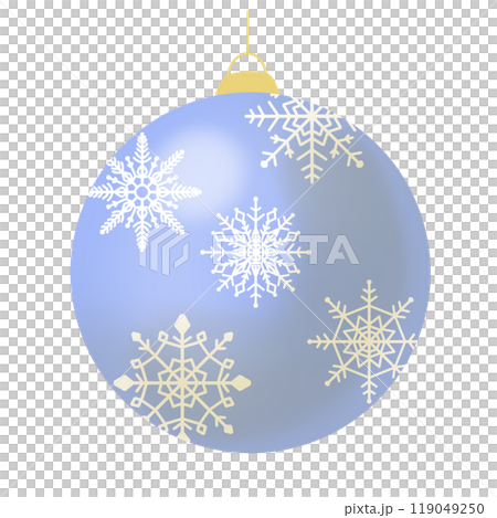 青のオーナメントのイラスト 119049250