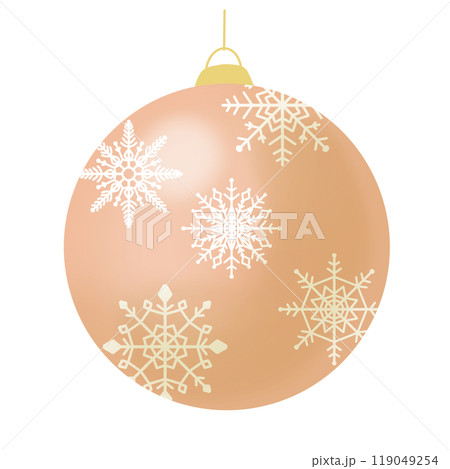 オレンジ色のオーナメントのイラスト オレンジ色のオーナメントのイラスト 119049254