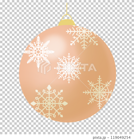 オレンジ色のオーナメントのイラスト オレンジ色のオーナメントのイラスト 119049254