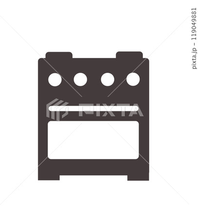 Kitchen gas stove icon vector 119049881