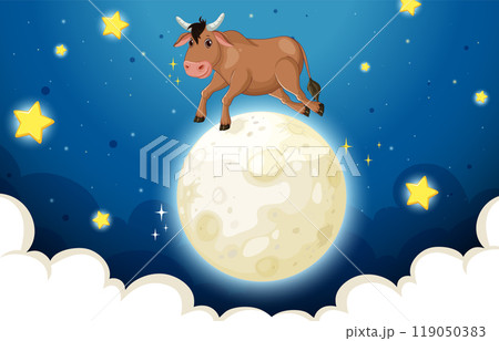 Cow Jumping Over the Moon 119050383