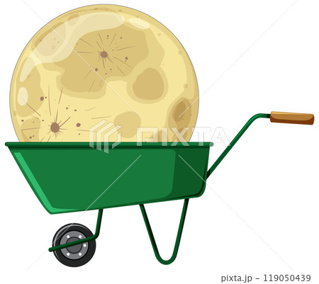 Moon in a Wheelbarrow Illustration 119050439