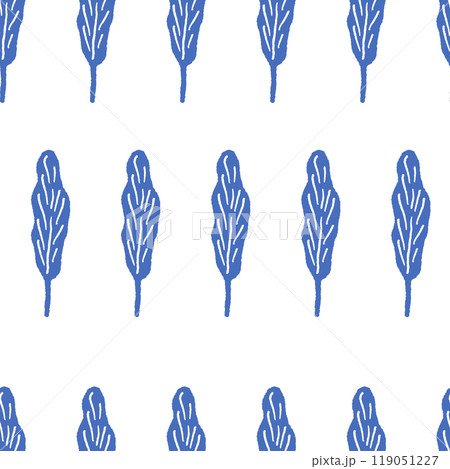 Hand Drawn Leaf Repeat Pattern 119051227