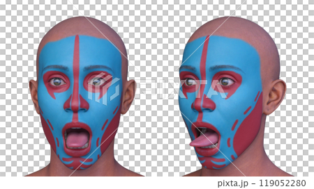 男性の顔アップ 男性の顔アップ 119052280