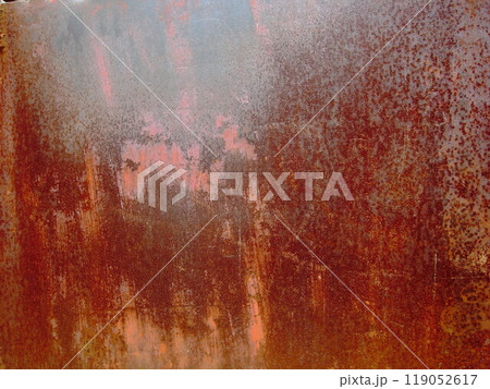 錆びた鉄板のアブストラクトな模様 119052617