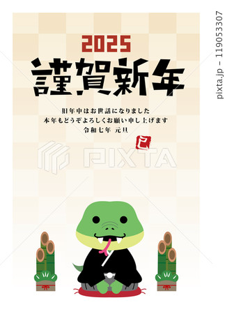 年賀状 2025年 巳年 年賀状 2025年 巳年 119053307