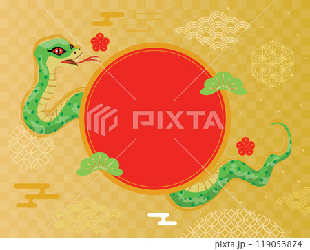 巳年の初売りセールの背景イラスト 119053874