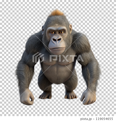 3d rendering of dynamic gorilla 119054655