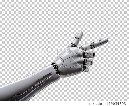 ロボットの手が指を指す 未来技術とAIの象徴 119054708