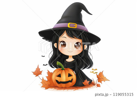 ハロウィンの仮装をした女の子 119055315