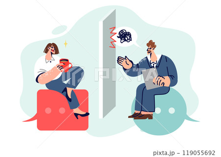 Refusal of dialogue from woman manager who demonstrates disdain for opinions of colleagues 119055692