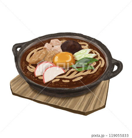 味噌煮込みうどんのイラスト 119055833