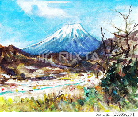 甘利山より富士山を望む 119056371