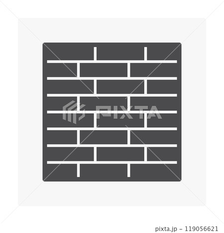 Brick wall vector icon design, mansonry to wall and fence. 119056621