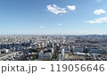 東京赤羽空撮遠くにスカイツリー 119056646