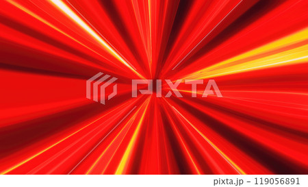 A dynamic burst of vibrant red and yellow light...のイラスト素材 [119056891 ...