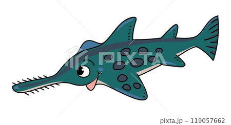 Sawfish vector illustration. Sea theme 119057662