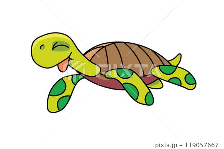 Sea theme. Turtle in the ocean vector illustration Sea theme. Turtle in the ocean vector illustration 119057667