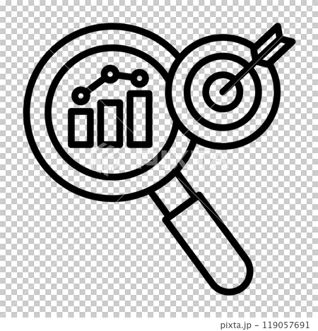 An icon that represents analysis validation. 119057691