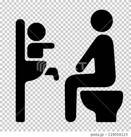 ベビーチェア付きトイレの標識 ベビーチェア付きトイレの標識 119058123