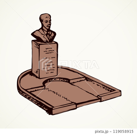 Bust a man. Vector drawing 119058915