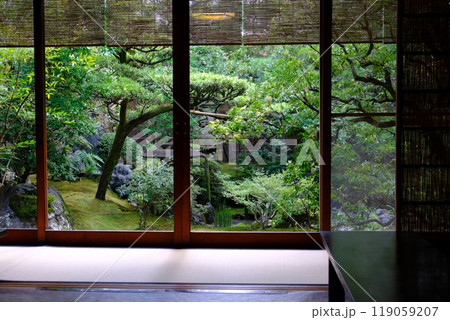 京都の旧家の庭園風景 京都の旧家の庭園風景 119059207