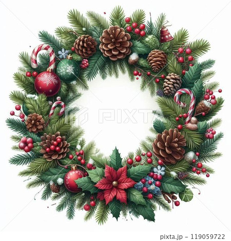 クリスマスリース 119059722