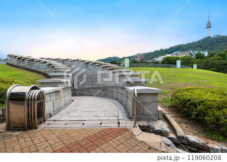 The entrance of Seoul Millennium Time Capsule Square, created in 1994 to celebrate the city 600th anniversary, holds items from that era, set to be opened in 2394. The entrance of Seoul Millennium Time Capsule Square, created in 1994 to celebrate the city 600th anniversary, holds items from that era, set to be opened in 2394. 119060208