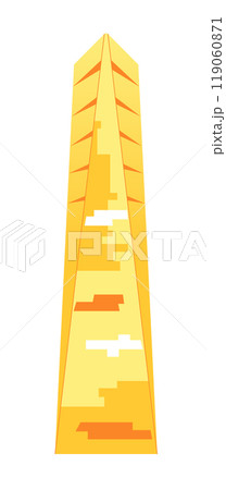 Northeast Asia Trade Tower - modern flat design style single isolated image 119060871