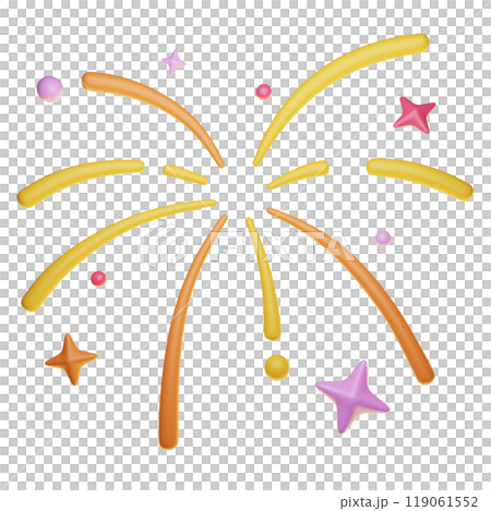 Exploding fireworks effect 3D graphic 119061552