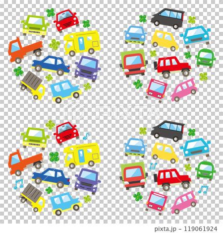 車の中サイズのサークルギャラリー(カラー中くらいバージョン)エコイメージ 車の中サイズのサークルギャラリー(カラー中くらいバージョン)エコイメージ 119061924