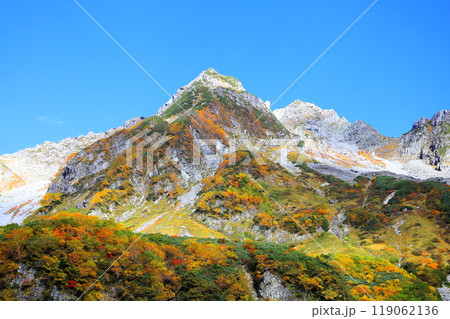北アルプス 涸沢の絶景紅葉 北穂高岳 北アルプス 涸沢の絶景紅葉 北穂高岳 119062136