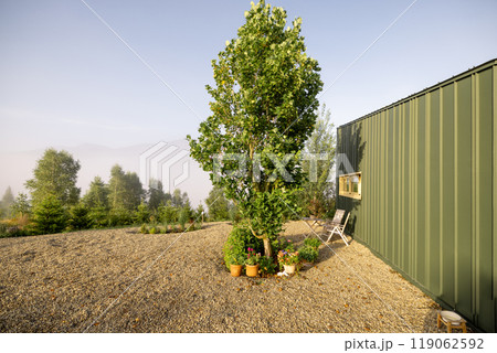 Peaceful Morning at a Modern Cabin Peaceful Morning at a Modern Cabin 119062592