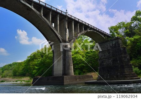 埼玉県秩父市阿保町の旧秩父橋 埼玉県秩父市阿保町の旧秩父橋 119062934