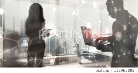 People network connection. Network work connections concept People network connection. Network work connections concept 119063892