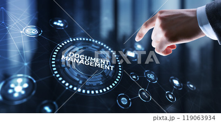 DMS Document Management System in addition to digitization and process automation to efficiently manage files 119063934