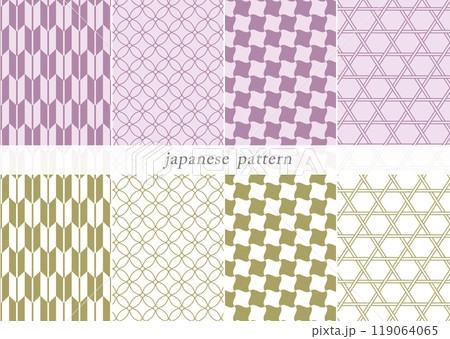 シンプルな和柄のセット_矢 119064065