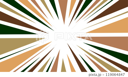 緑色や茶色のカラフルな放射背景イラスト 119064847