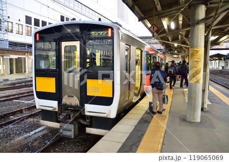 JR東日本水郡線の、小塩江駅から郡山駅までの車窓風景(2022年12月) 119065069