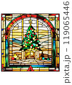 ステンドガラス風のクリスマスイラスト 119065446